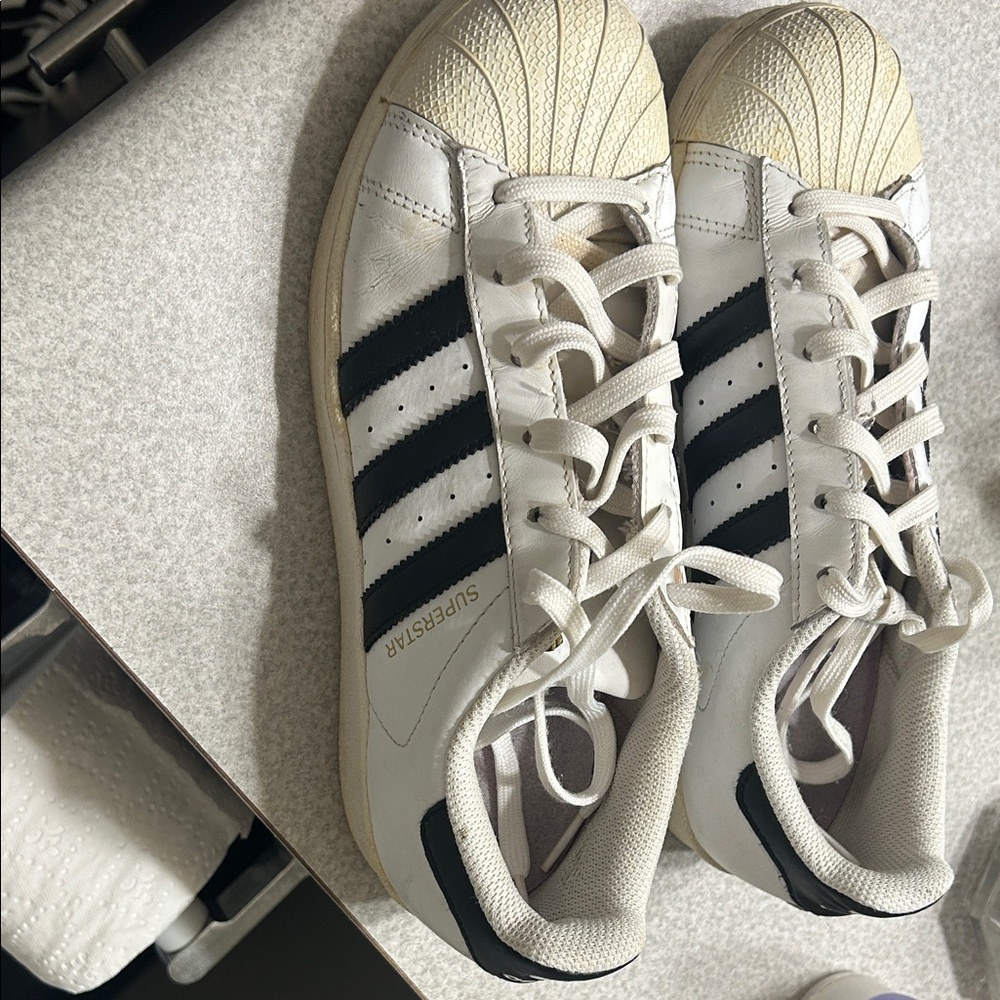 Adidas Superstar White with Black Stripes